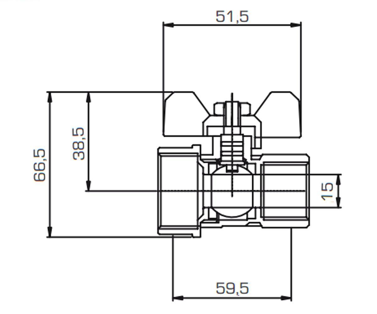 Кран для сантехники  SEVEN 361R1234:Чертеж 