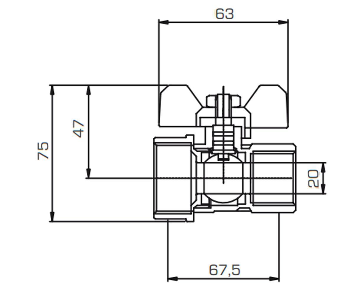 Кран для сантехники  SEVEN 361R3410:Чертеж 