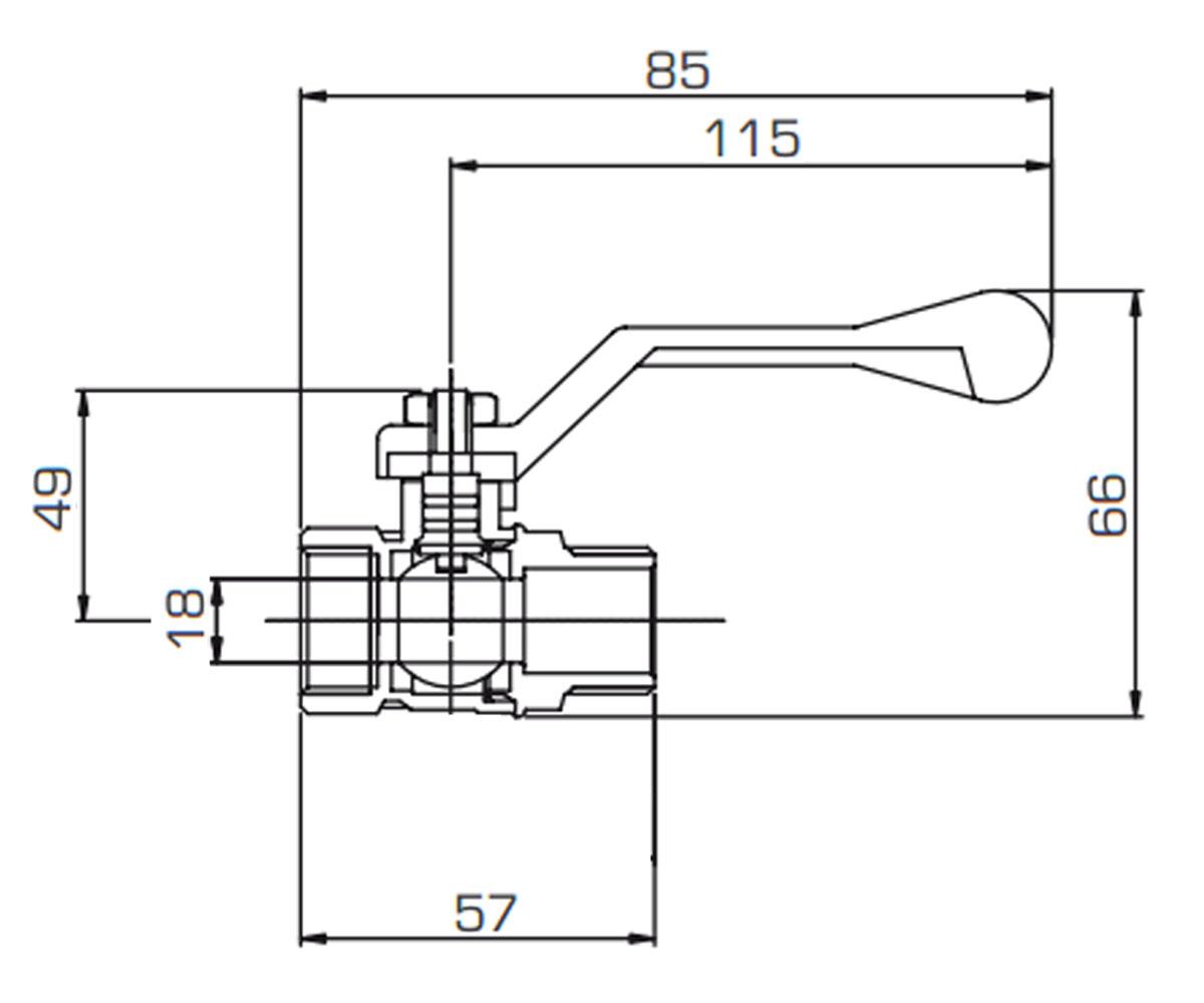 Кран для воды  STANDARD 362MF34:Чертеж 