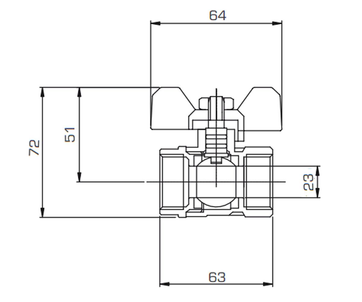 Кран для воды  STANDARD 363FF10:Чертеж 