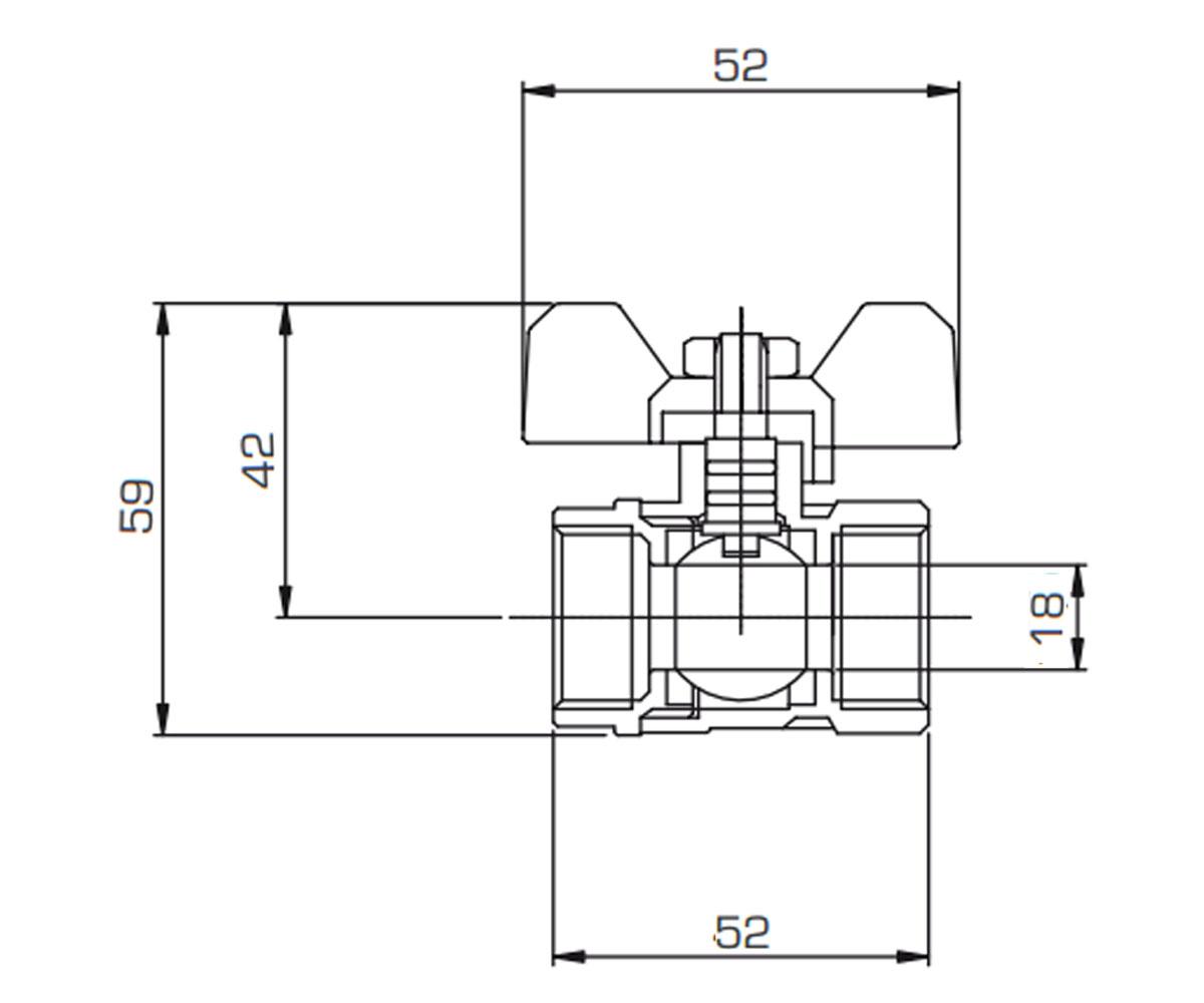 Кран для воды  STANDARD 363FF34:Чертеж 
