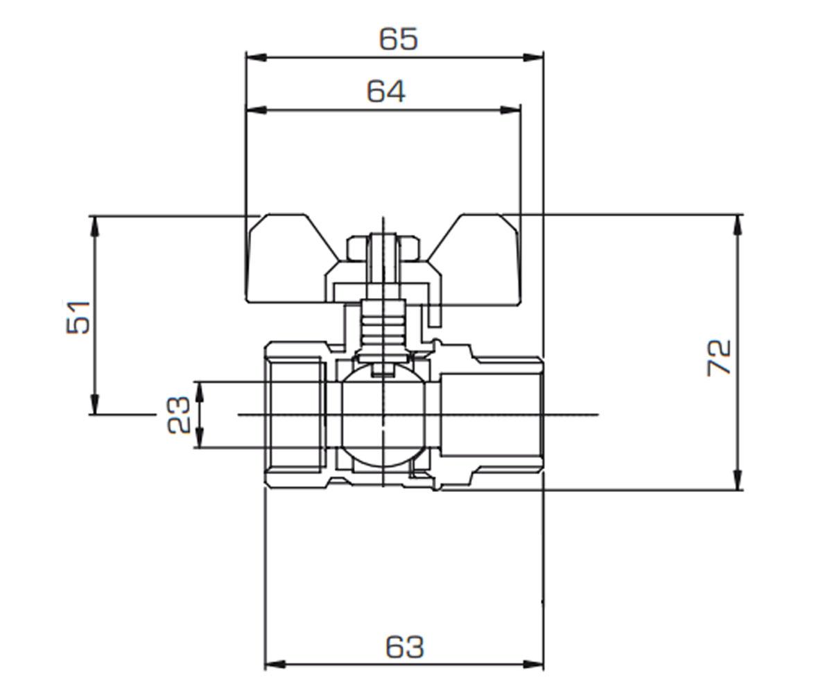 Кран для воды  STANDARD 363MF10:Чертеж 