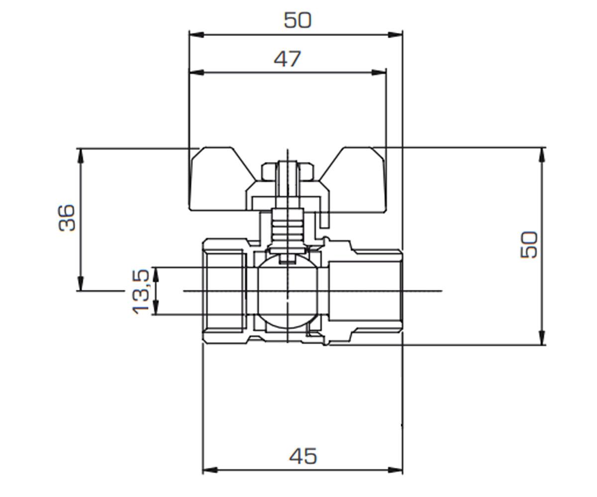 Кран для воды  STANDARD 363MF12:Чертеж 