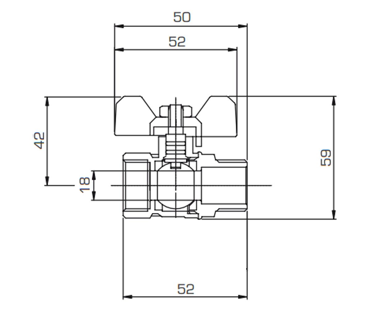 Кран для воды  STANDARD 363MF34:Чертеж 