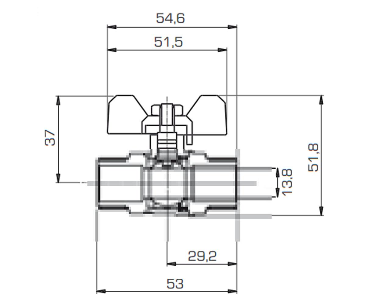 Кран для воды  STANDARD 363MM12:Чертеж 