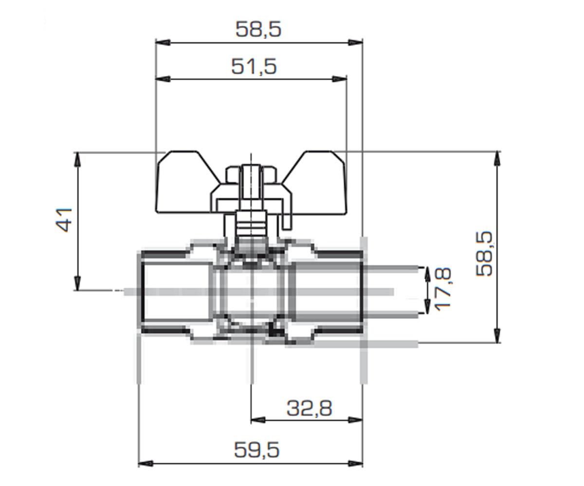 Кран для воды  STANDARD 363MM34:Чертеж 