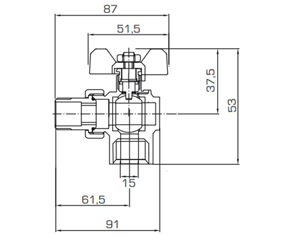 Кран для сантехники  SEVEN 364C12:Чертеж 