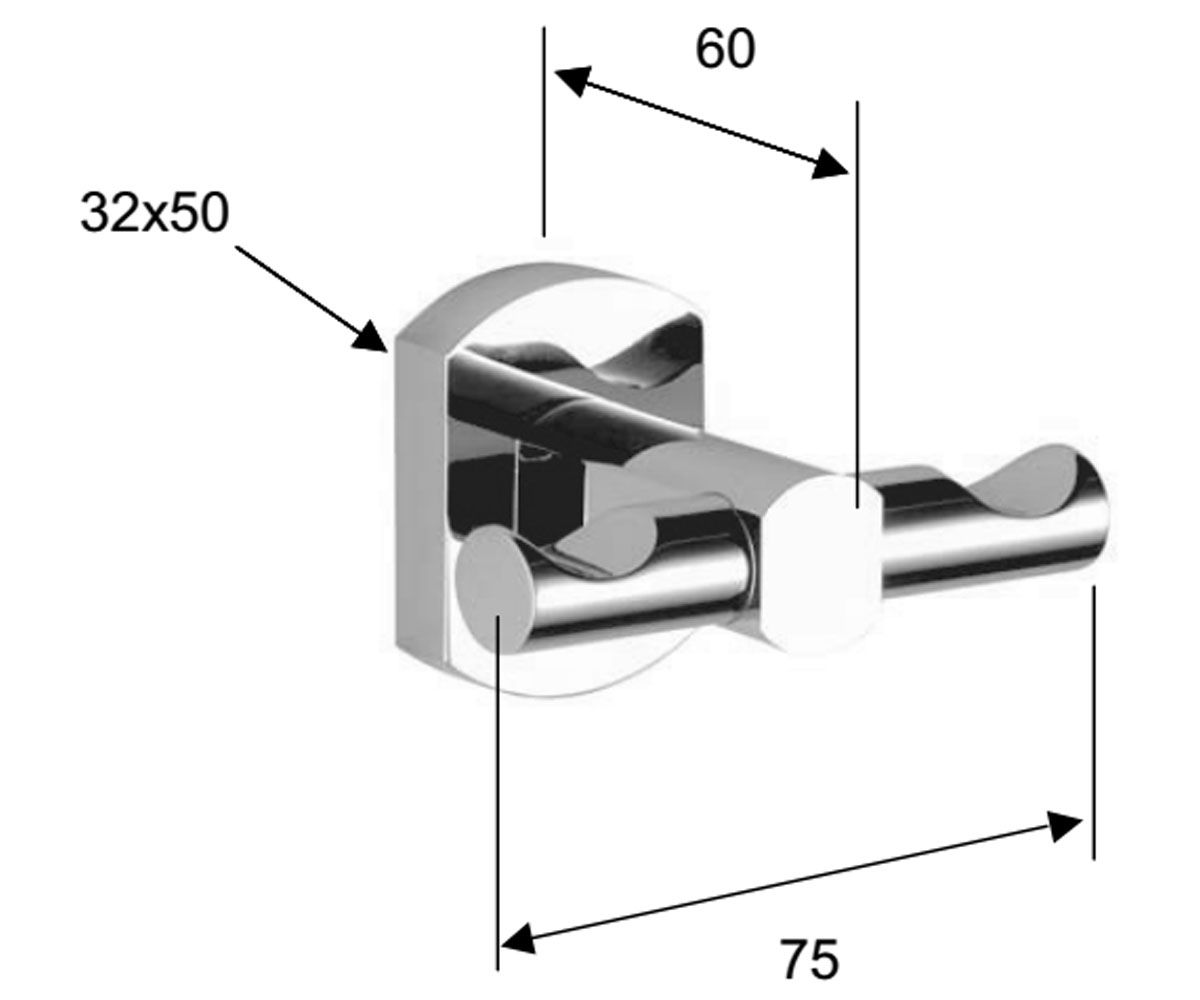 Крючок двойной  FORMA FR50:Чертеж 