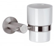 Склянку з утримувачем у ванну REMER MINIMAL INOX MI 15 INOX