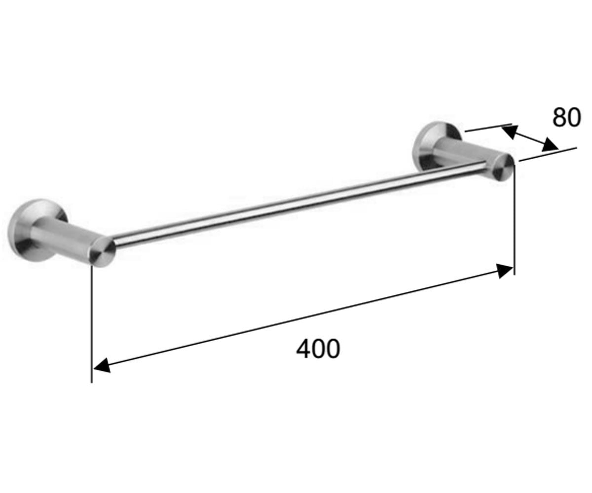 Вешалка  MINIMAL INOX MI 40 INOX:Чертеж 