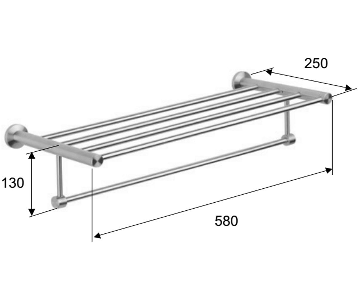 Держатель  MINIMAL INOX MI 70 INOX:Чертеж 