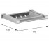 Мыльница в ванную  SQ INOX SQ10 INOX:Чертеж 