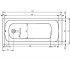 Ванна акриловая 170х75 см  RIMA BB3100500000000:Чертеж 
