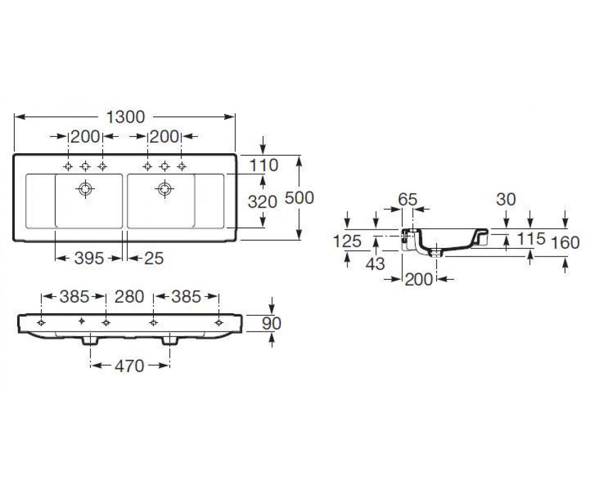Раковина  STRATUM A327630000:Чертеж 