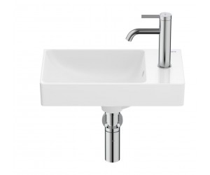 ONA асиметричний насос Compacto 45х26 см, з отвором ззаду, Fineceramic, білий ROCA ONA A327681000