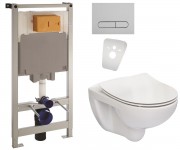 Унітаз з інсталяцією 4 в 1  RECTANGULAR ROCA VICTORIA RIMLESS A34H398000+141515