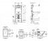 Унитаз с инсталляцией 3 в 1  GAP RIMLESS A34H47C000+458.103.00.1:Чертеж 