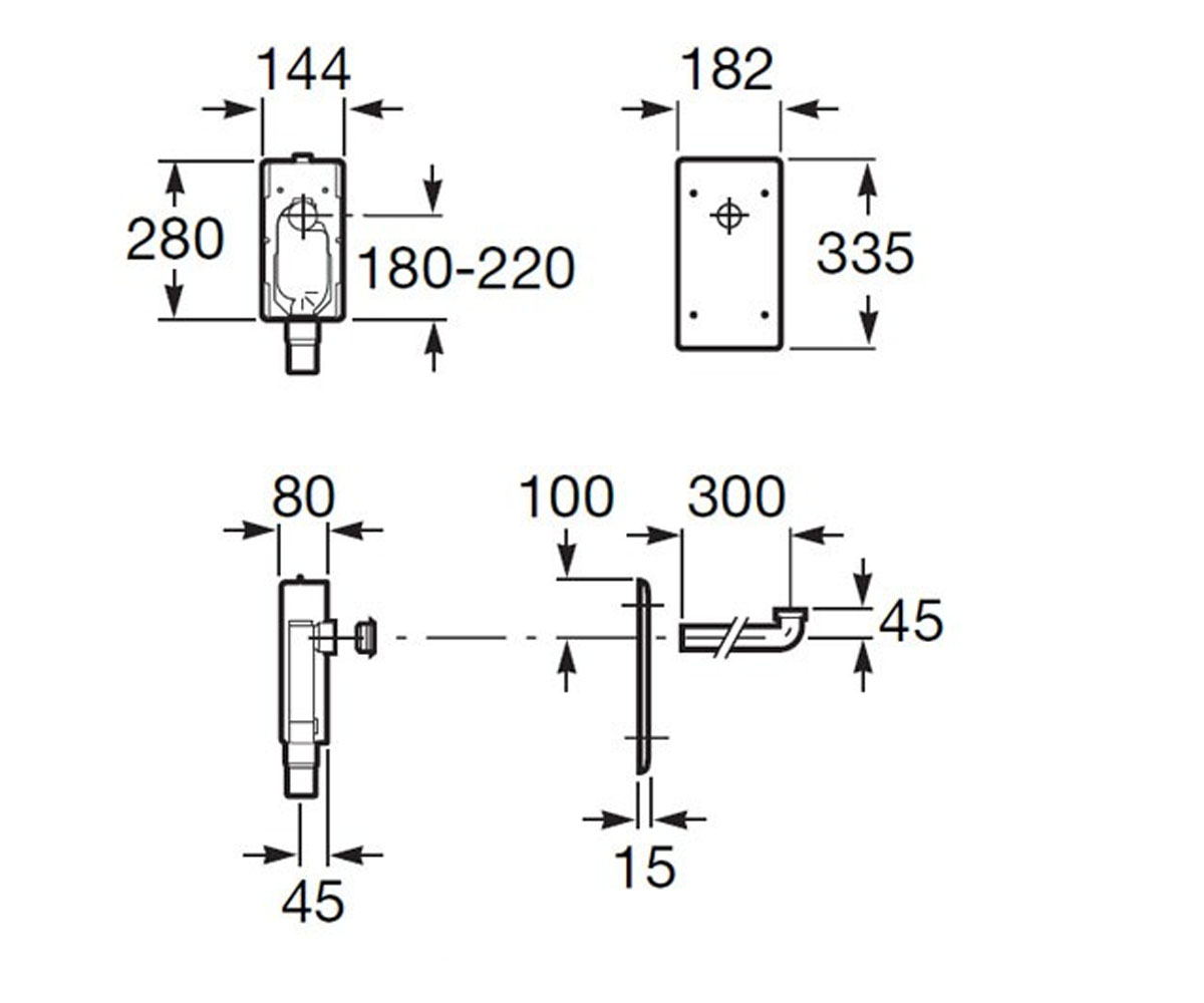 Специальный cифон для раковины  MERIDIAN A506403207:Чертеж 