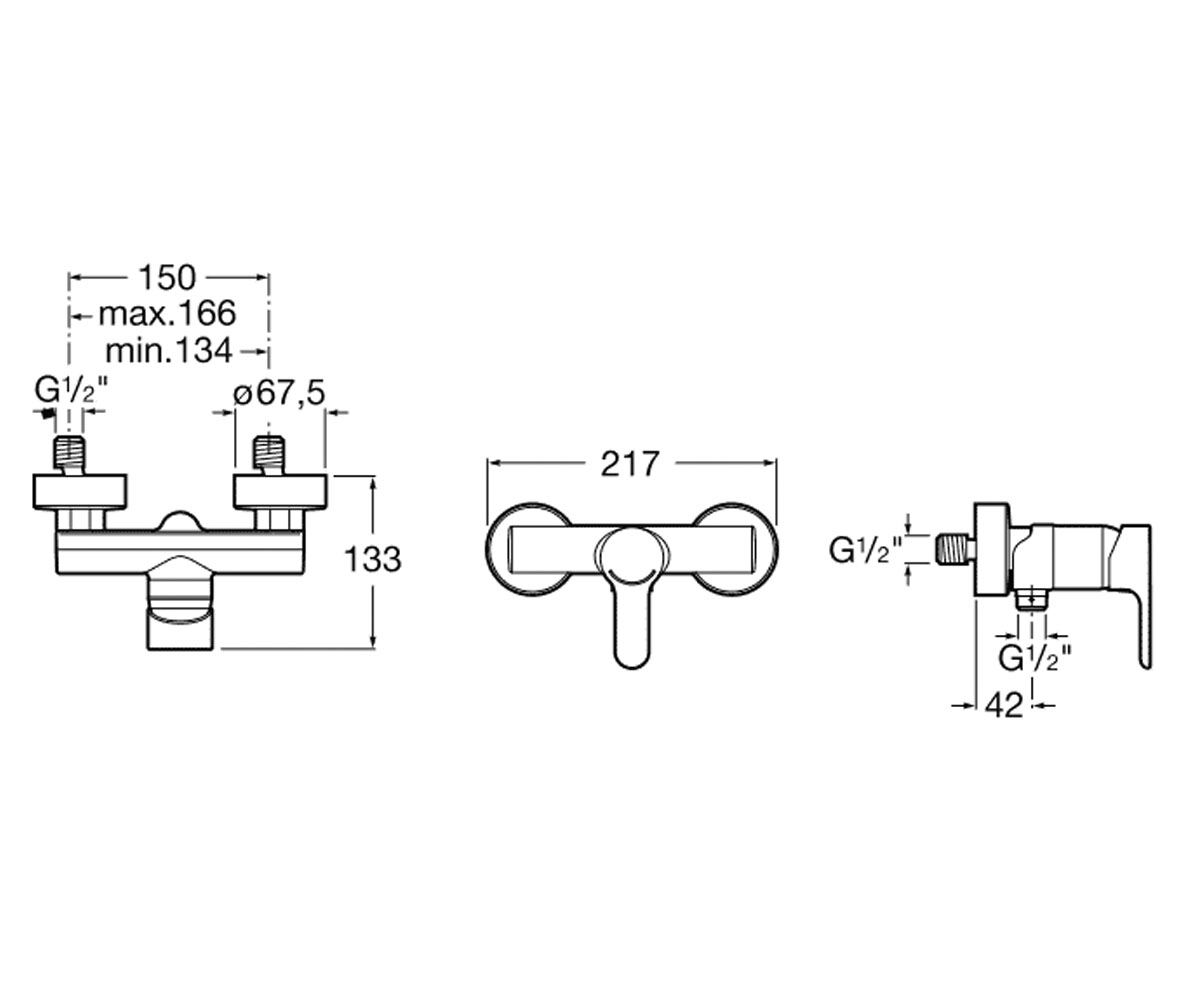 Смеситель для душа  L20 A5A2109C00:Чертеж 