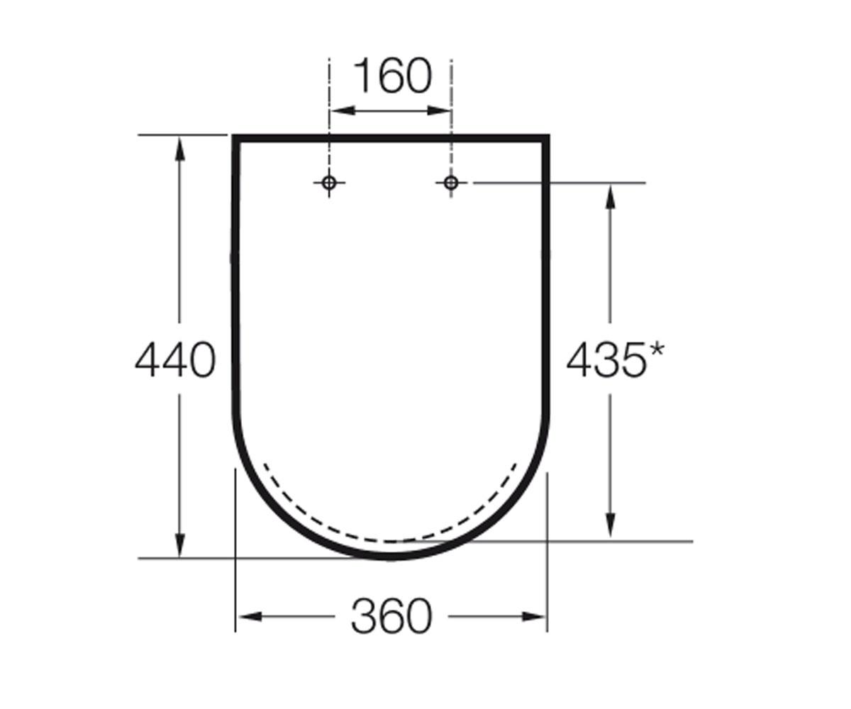 Крышка для унитаза  HALL A80162C004:Чертеж 