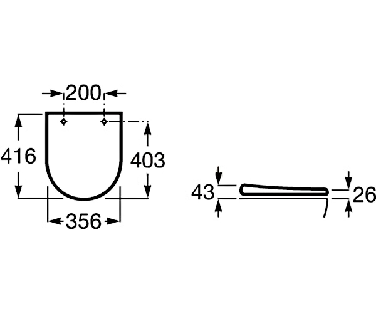 Крышка-сиденье с микролифтом  GAP A801D22003:Чертеж 