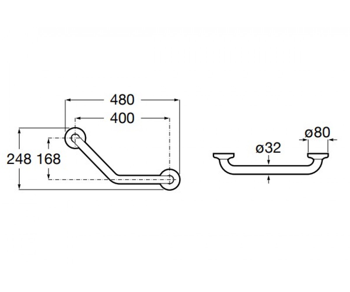 Поручень в ванную  COMFORT A816931001:Чертеж 