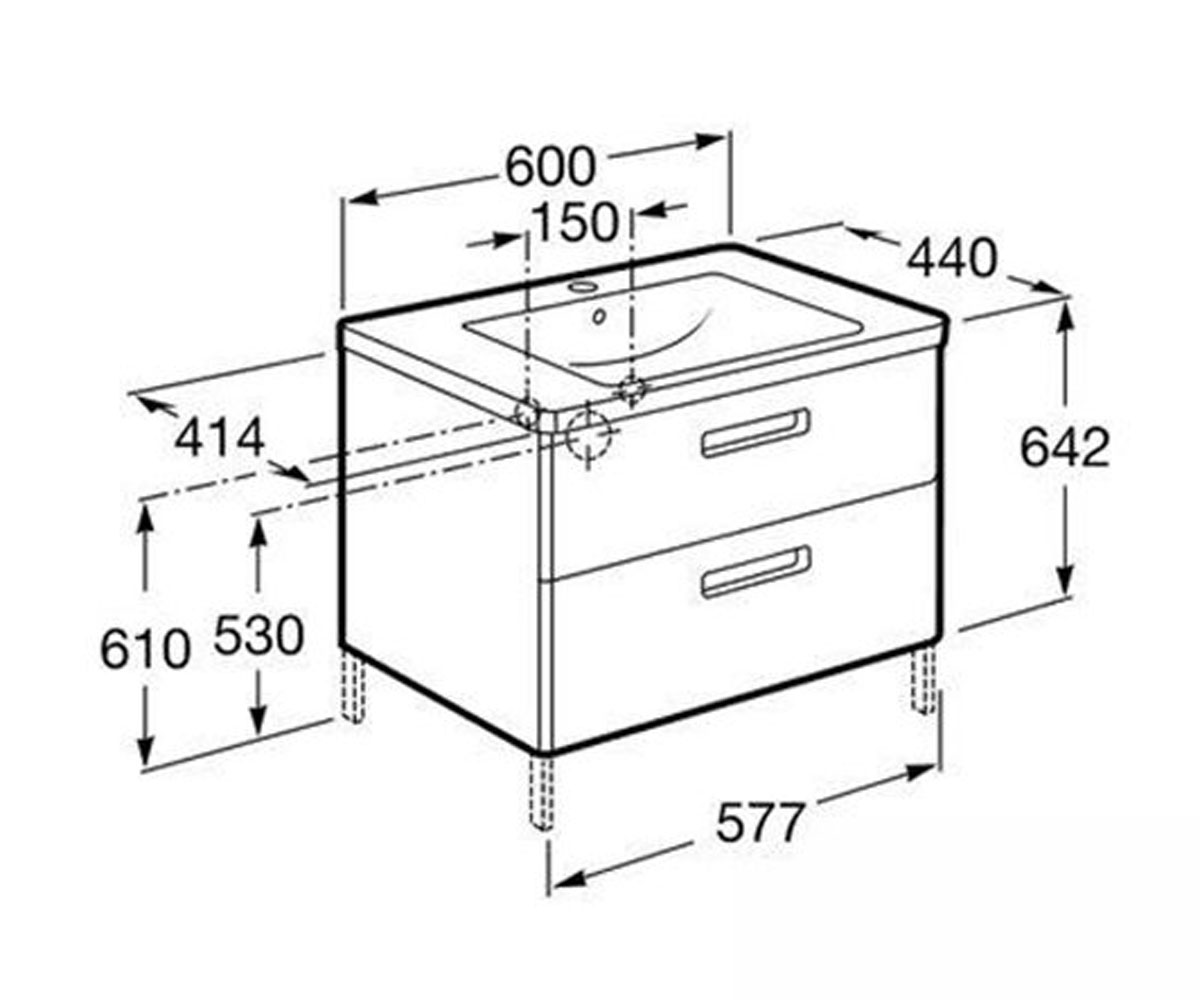 Тумба с раковиной  GAP A855710577:Чертеж 