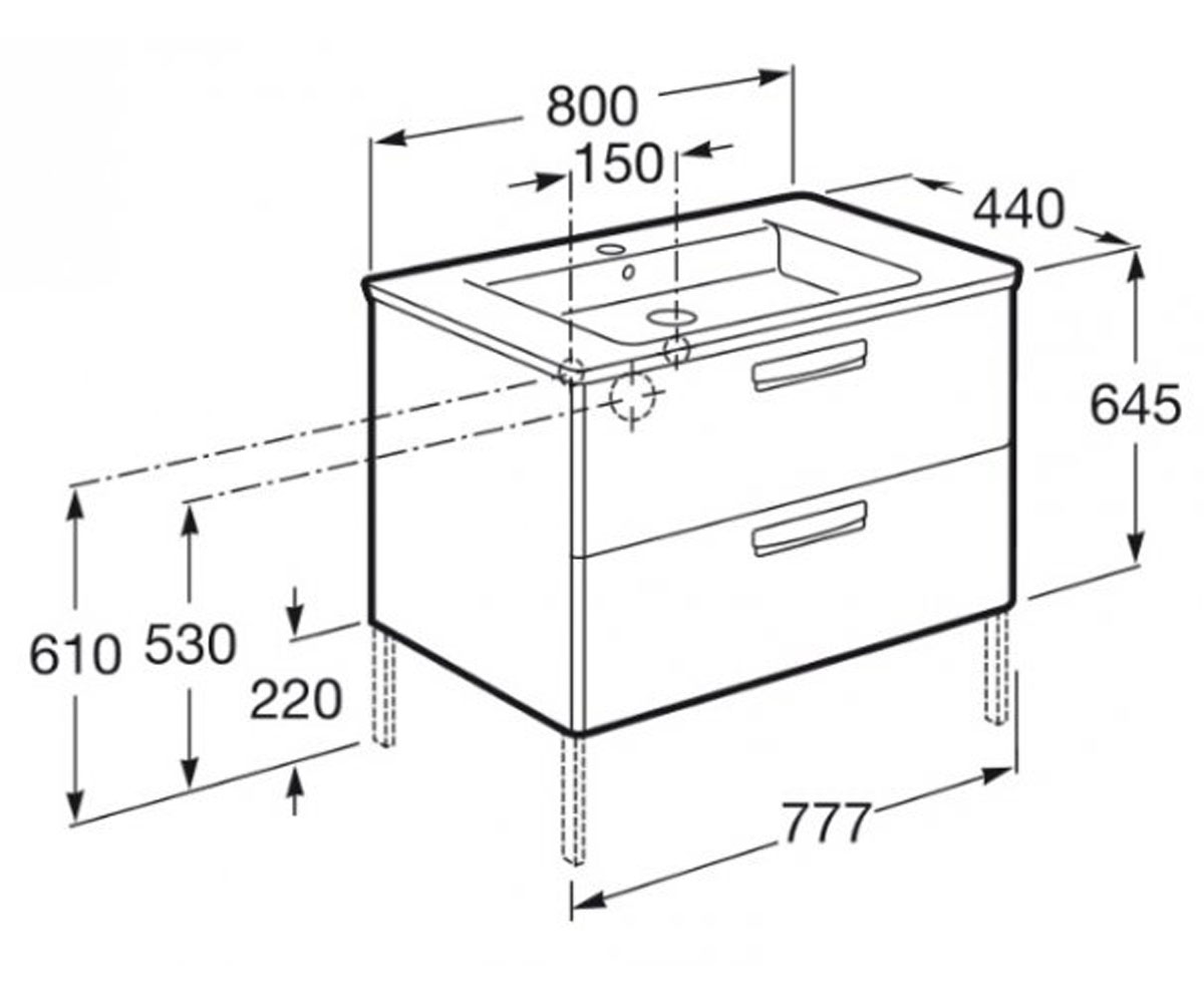 Тумба с раковиной  GAP-N A855998150:Чертеж 