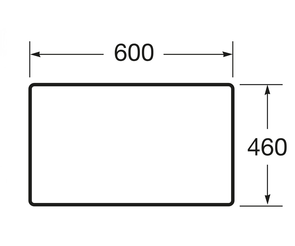 Столешница для раковины 60 см  VICTORIA BASIC A857502155:Чертеж 