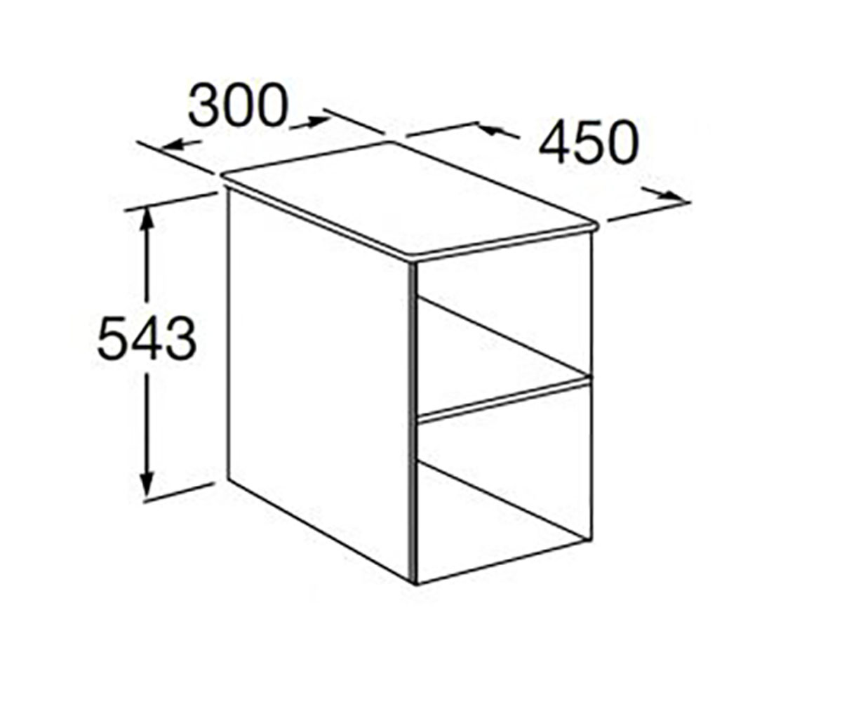 Пенал открытый 30 см  VICTORIA BASIC A857509806:Чертеж 