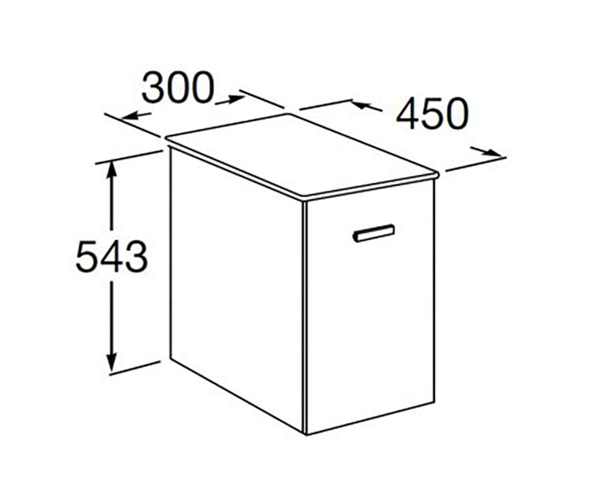 Подвесной пенал 30 см  VICTORIA BASIC A857510806:Чертеж 