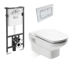 Унитаз с инсталляцией ROCA  A89011001R+A8901160R1+A34