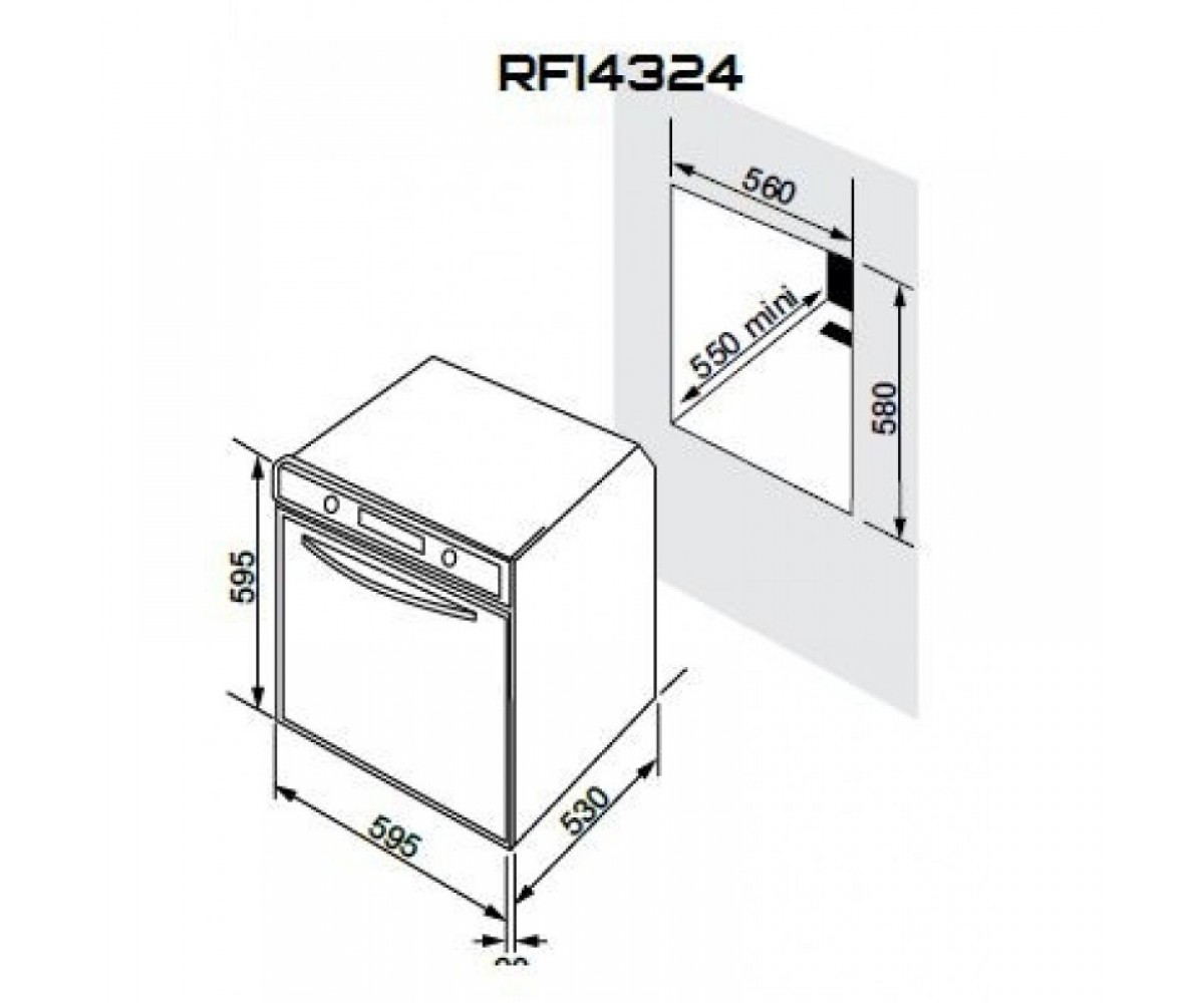 Электрическая духовка  RFI 4324 PN:Чертеж 