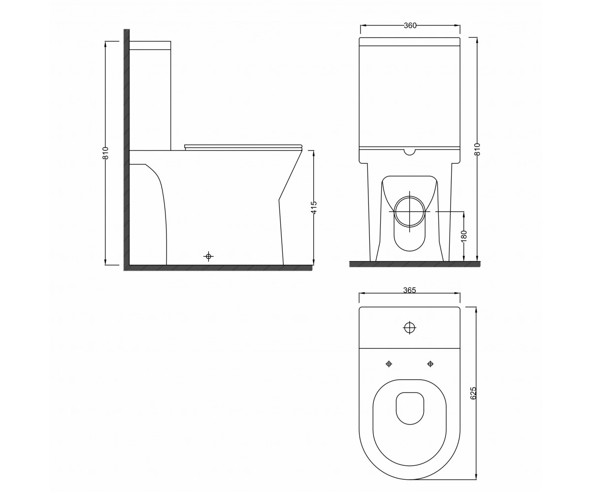 FEEL Rimless компакт не пристенный, бачок с нижним подводом, сидение полипропилен slow-closing  RJCE06309:Фото 1