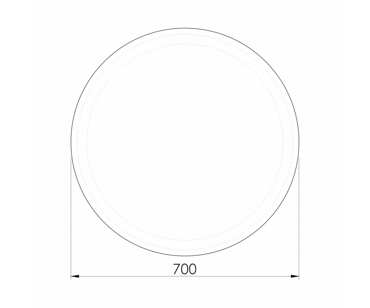 Зеркало в ванную  RJMI000-2570/01:Чертеж 