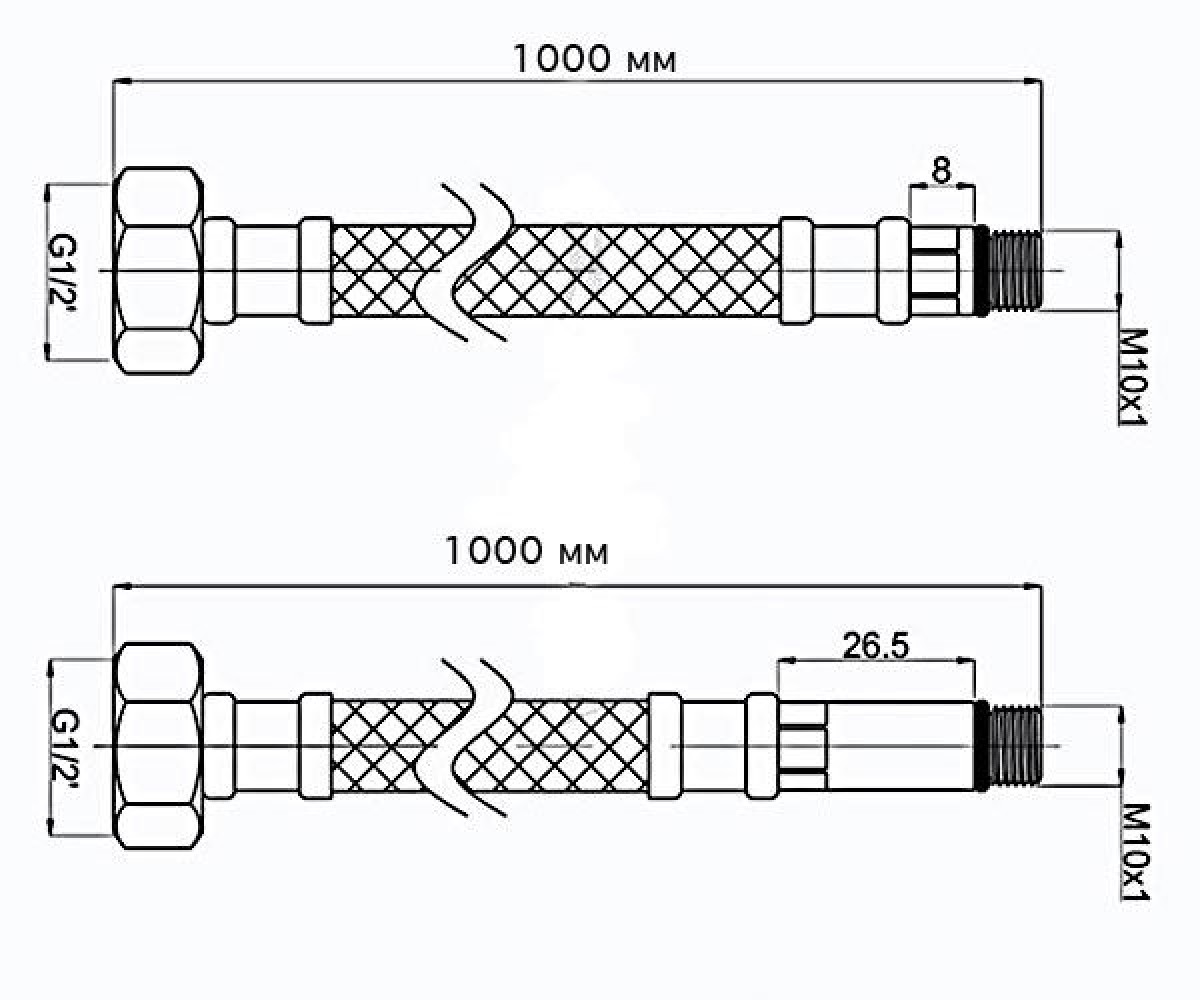Гибкая подводка  617100:Чертеж 