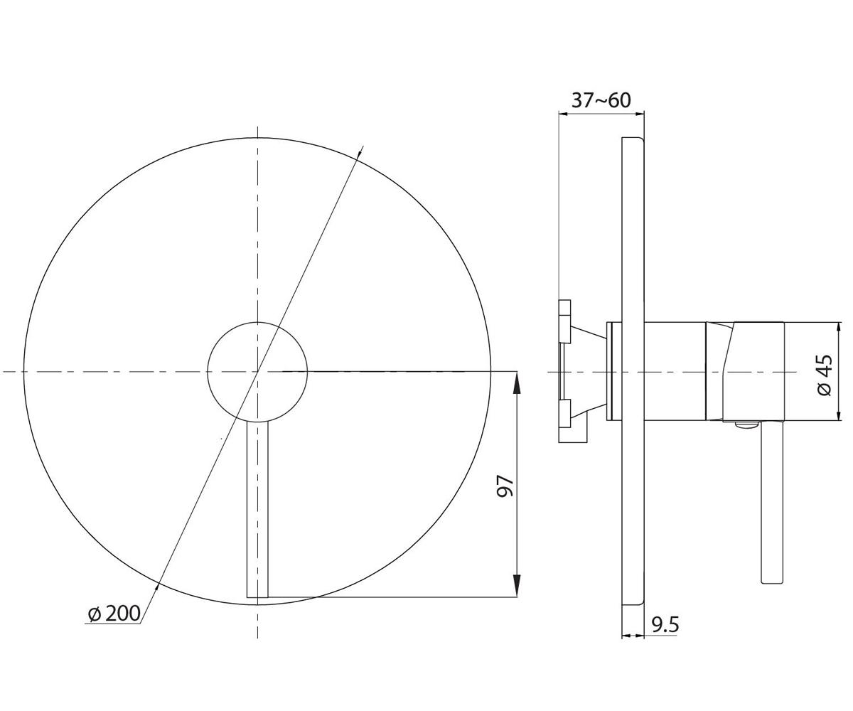 Внешняя часть  KUBO 1F-ULTRA PM0005:Чертеж 