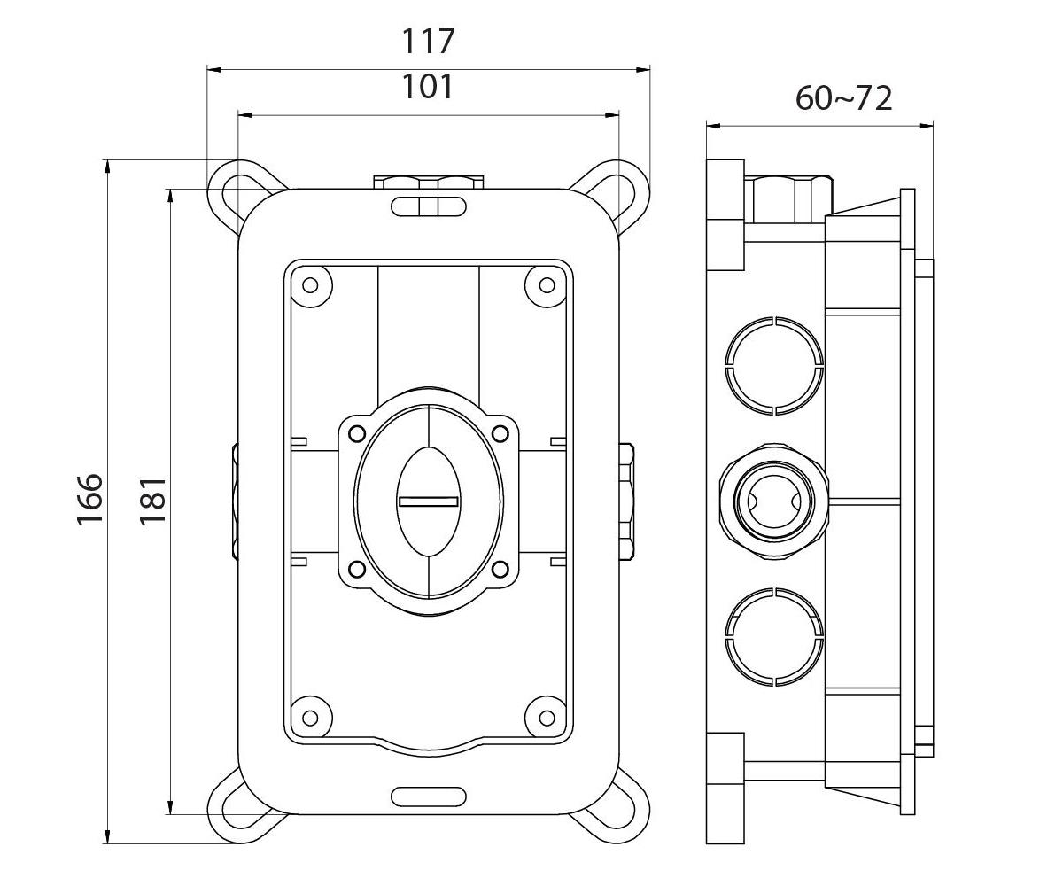 Скрытая часть  KUBO BOX 1F PM0013:Чертеж 