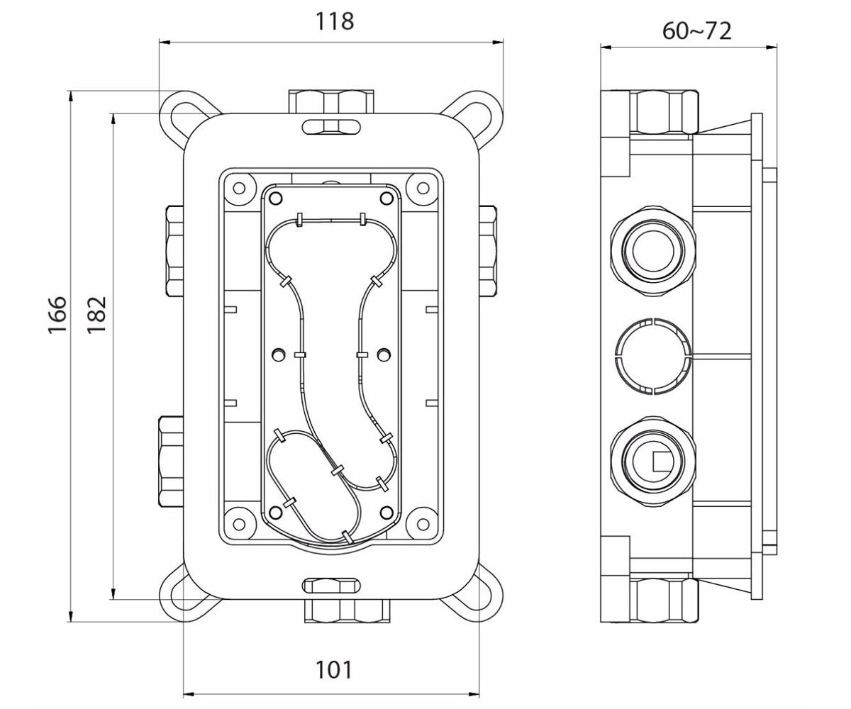 Скрытая часть  KUBO BOX 2F PM0014:Чертеж 