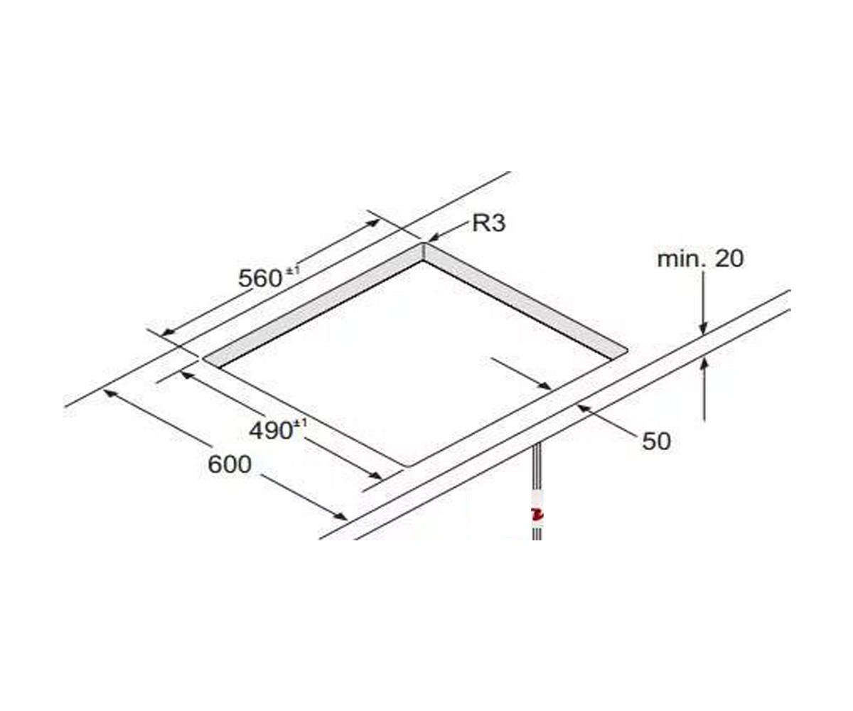 Варочная поверхность  CTR464EB01:Чертеж 
