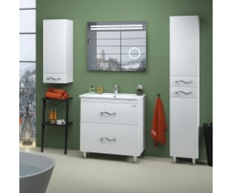 Тумба ALMOND 70 біла з умивальником. Ктап (МВ0000888) SANWERK  MV0000888 MV0000888