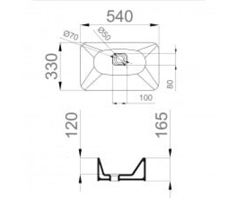 Умивальник Остія 55 (УВ0000141) SANWERK  UV0000141 UV0000141