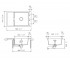 Прямоугольная мойка  MONO D 100XS 53036090:Чертеж 