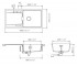 Мойка с крылом  MONO D 100L 53056091:Чертеж 