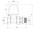 Прямой радиаторный кран 1/2  SD226W15:Чертеж 