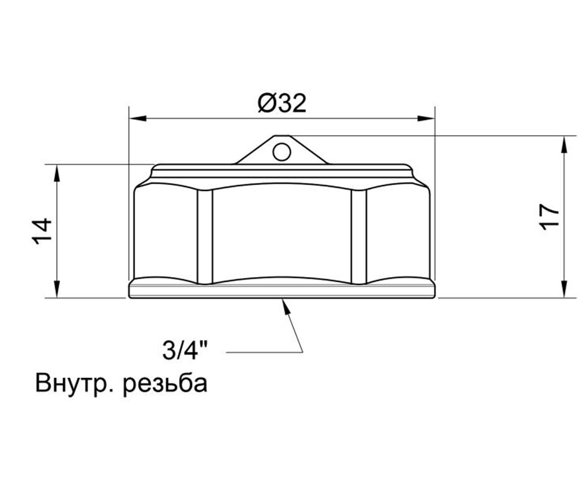 Заглушка 3/4  SD40220:Чертеж 