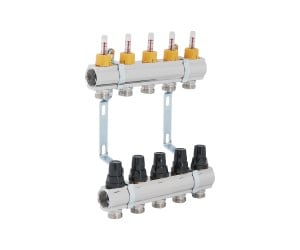 Колектор з витратомірами SD Forte 1 5 виходів SF001W5  STRONG SD SF001W5