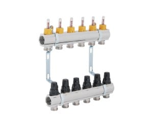 Колектор з витратомірами SD Forte 1 6 виходів SF001W6  STRONG SD SF001W6