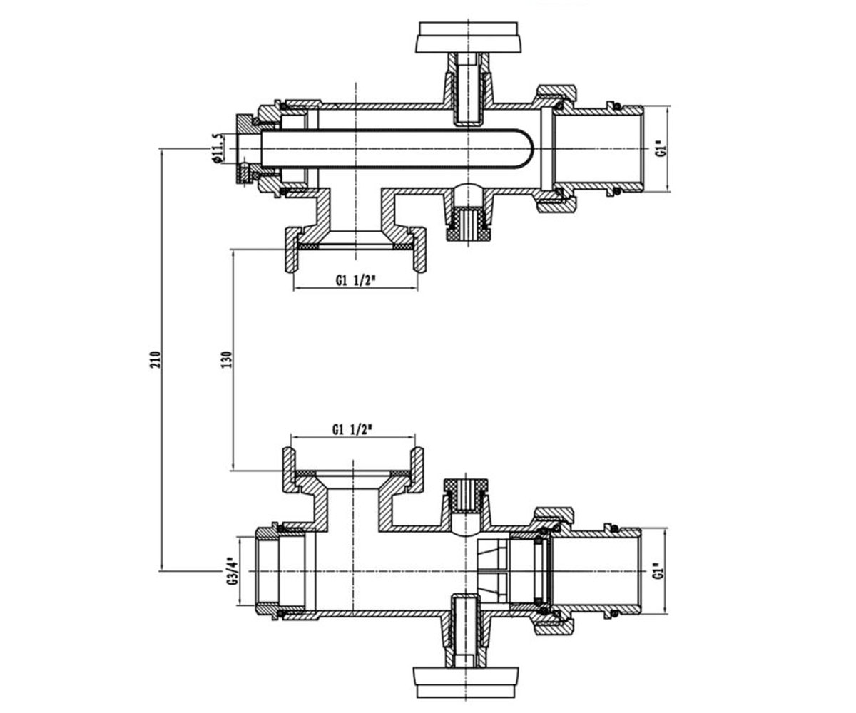 Коннектор для коллектора 1  SF005W25:Чертеж 