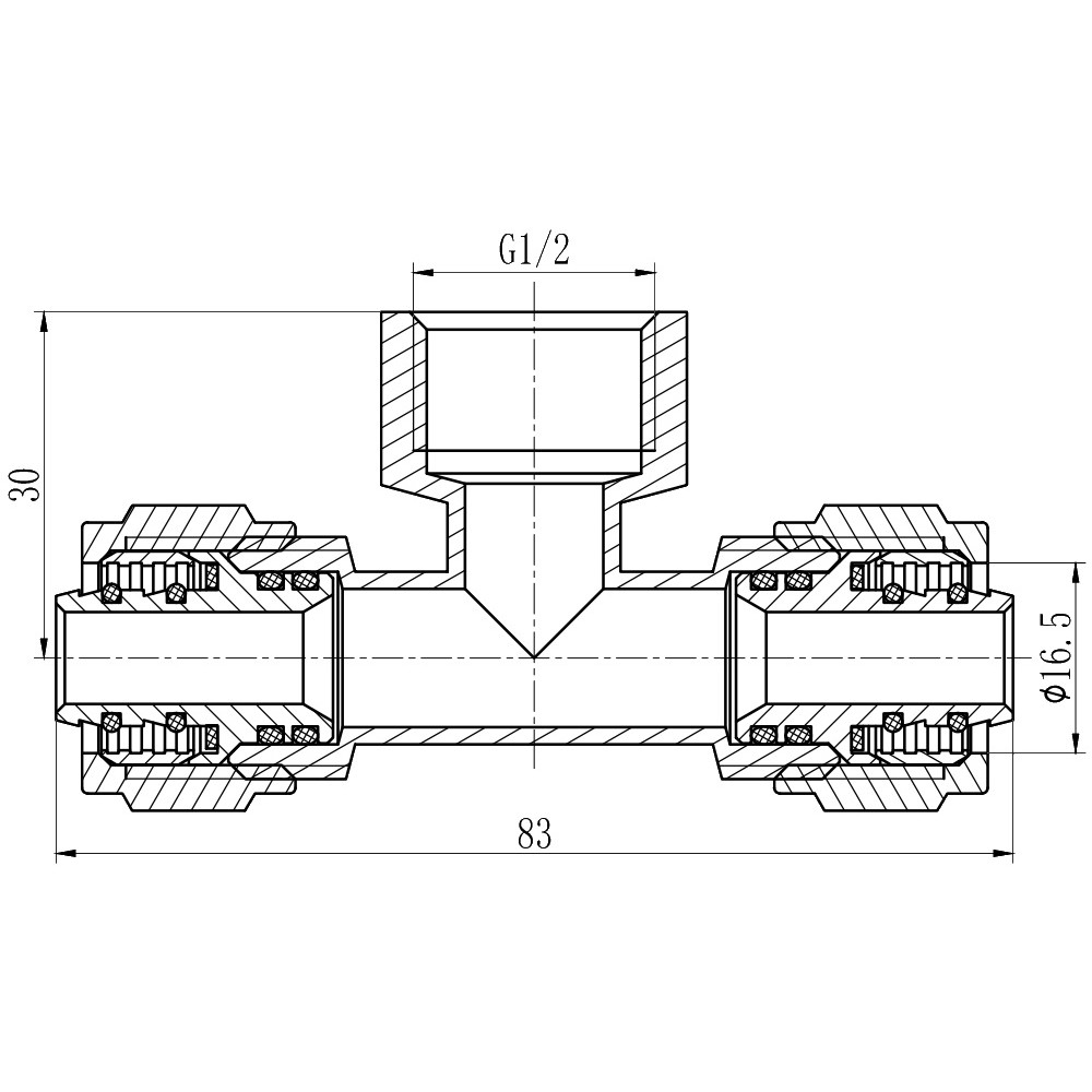 Фитинг  SF177W161516:Чертеж 